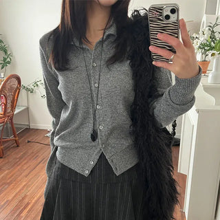 Kiko High-neck Knit Cardigan 3 Colors
