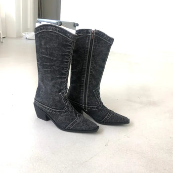 Dark Denim Boots
