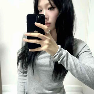 Tencel Layered Long Sleeve T-shirt