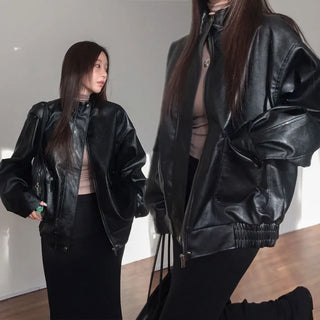 Paul High-Neck Leather Jacket