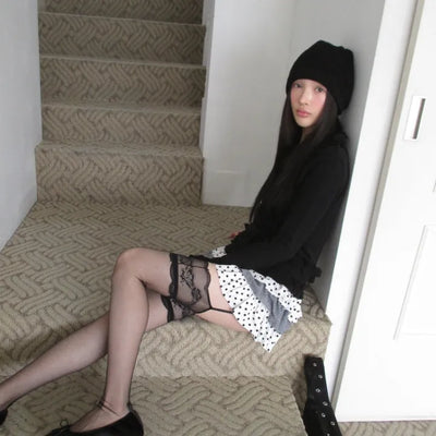 Frill Dot Mini Skirt Pants (2 colors)