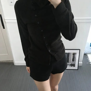 Super Slim Fit Horse Turtleneck Cardigan