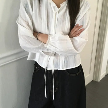 *Highly Recommended* Ruffle Pintuck Blouse