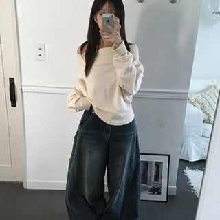 Diagonal Cut Mega Wide Denim