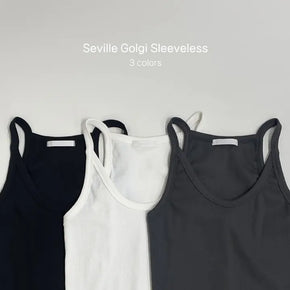Seville Halterneck Ribbed Layered Sleeveless Strappy Top