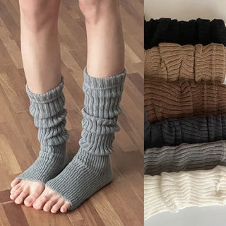 Highsing ribbed leg warmers