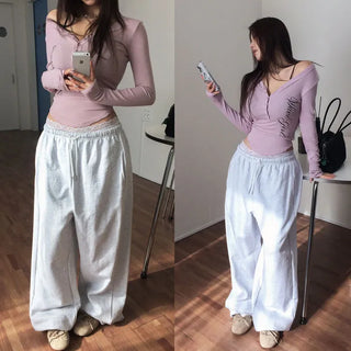 Relltion banding wide pants