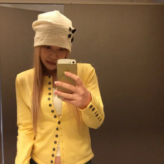 Slim button cardigan