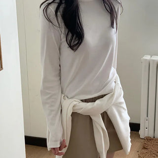 Stretchy + Soft Round Long Sleeve T-shirt  Inner Long Sleeve Tee