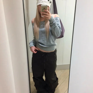 Unbalanced Print Off Sweatshirt