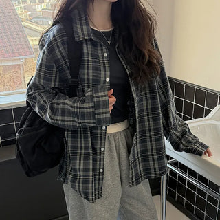 Tech Check Oversized Shirt