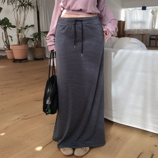 Kells Striped Long Skirt [Modal 30%]