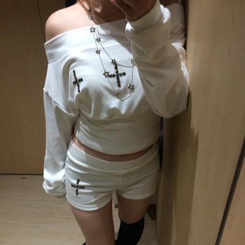 Cross off shoulder setup