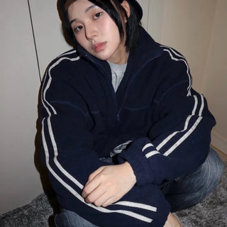 Two-Line Fleece Zip Jacket