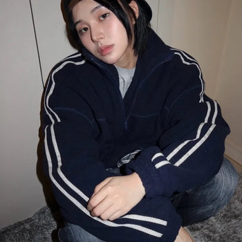 Two-Line Fleece Zip Jacket