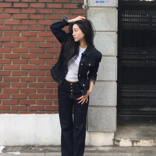 Non-Faded Raw Denim Pants