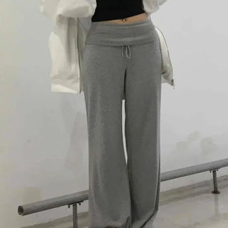 Soft Folded Wide Sweatpants