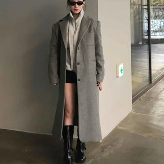 Minimal Straight Maxi Coat