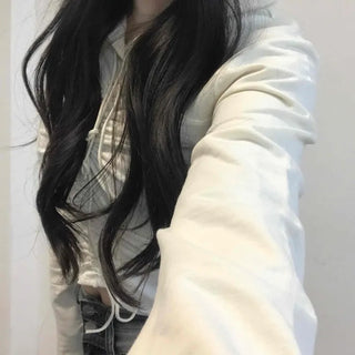 Soft Shirred Slim Fit Hooded Long Sleeve Tee