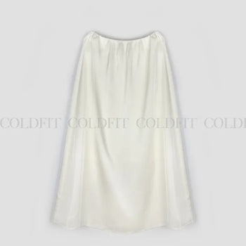 satin flare skirt
