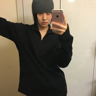 Oversized Half Zip Top