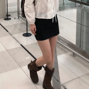 Miring Striped Mini Skirt