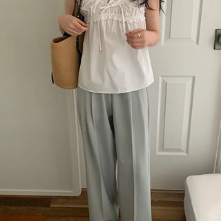 Paley Pintuck Wide Slacks Pants