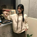 Delicate Fit Round Neck Scarf Oversized Knit