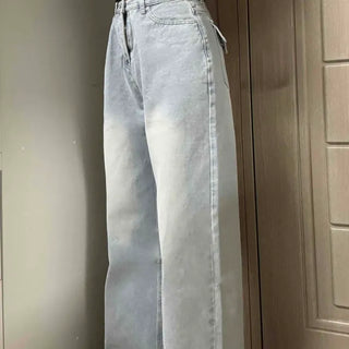 Light Wash Loose Fit High-Waisted Denim Pants