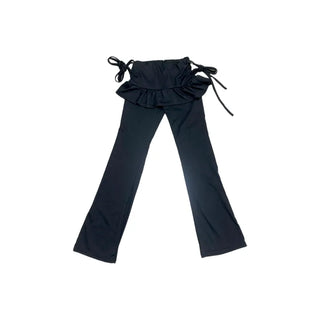 Frill Bootcut Skirt Pants - Frill Bootcut Skirt Pants