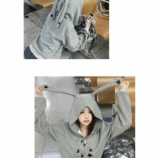 Rabbit Ear Zip-up Hoodie