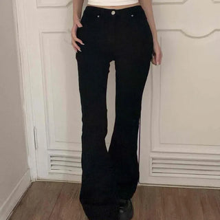 Slim High-Waisted Bootcut Denim Pants