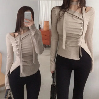 Wikicle Muffler Shirred T-shirt