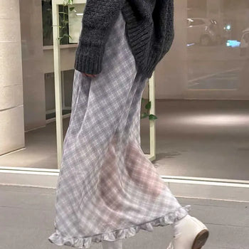 26 Breeze Frill Check Skirt