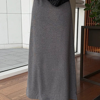 26 JADE Long Banded Jersey Skirt