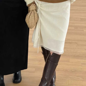 Feminique string lace skirt