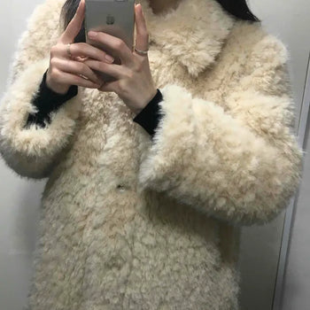 Sherpa Shearling Teddy Fur Short Collar Jacket
