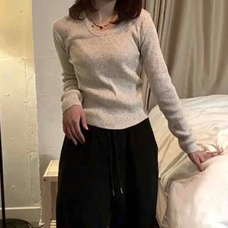 Soft Slim Fit Ribbed Basic Knit
