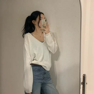 Jane Deep V Delicate Knit