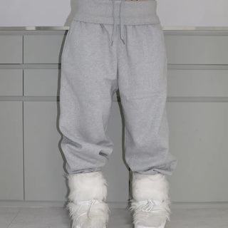 Fleece-lined Folded Jogger Pants