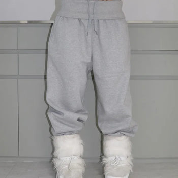 Fleece-lined Folded Jogger Pants