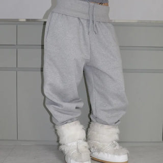Fleece-lined Folded Jogger Pants
