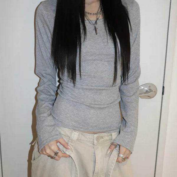 DAILY Ribbed Slim Fit Long Sleeve Tee