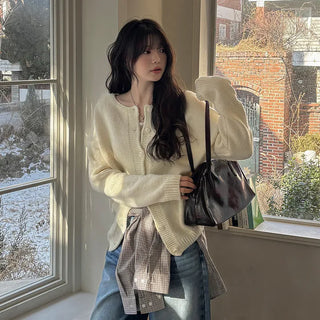 Clever Drop Loose Fit Knit Cardigan