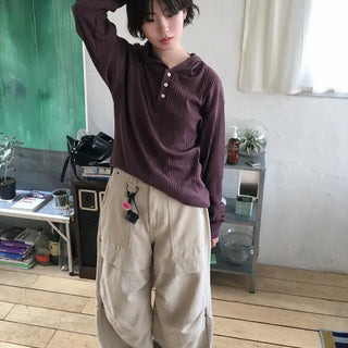 Curve Cotton Wide Pants