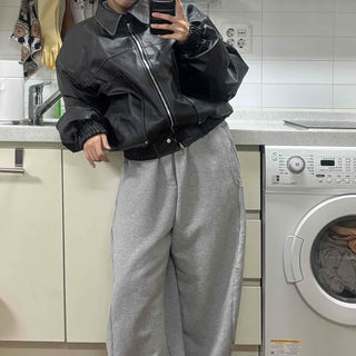 Side Snap Button Wide Training Pants