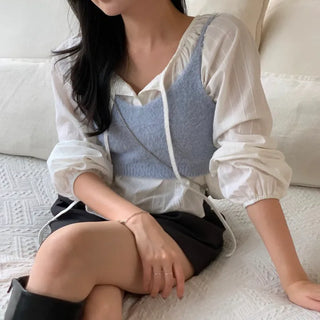 Replica Lace Shirred Strap Blouse