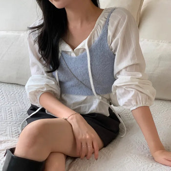 Replica Lace Shirred Strap Blouse