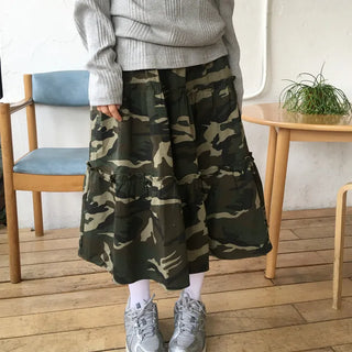 Banen Military Camo Long Skirt