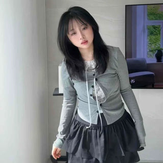Fairy Volume Tiered Mini Skirt